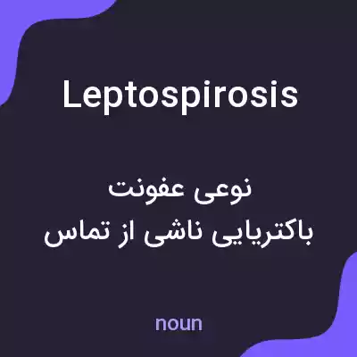 معنی leptospirosis به فارسی معنی leptospirosis به فارسی