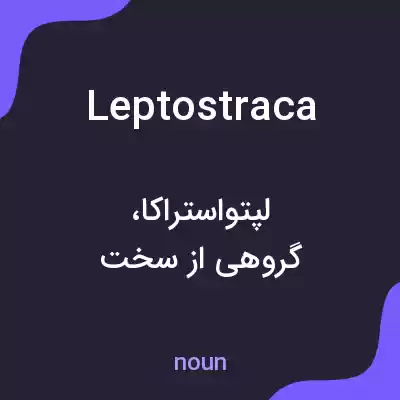 معنی leptostraca به فارسی معنی leptostraca به فارسی