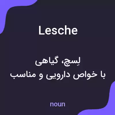 معنی lesche به فارسی معنی lesche به فارسی