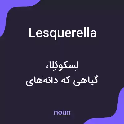 معنی lesquerella به فارسی معنی lesquerella به فارسی