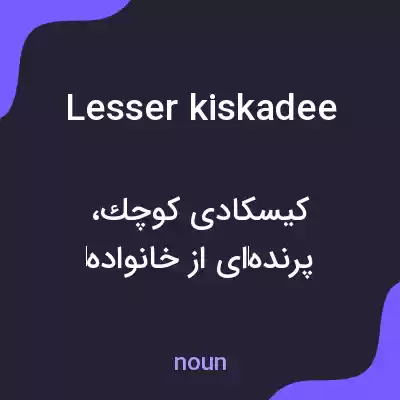 معنی lesser kiskadee به فارسی معنی lesser kiskadee به فارسی