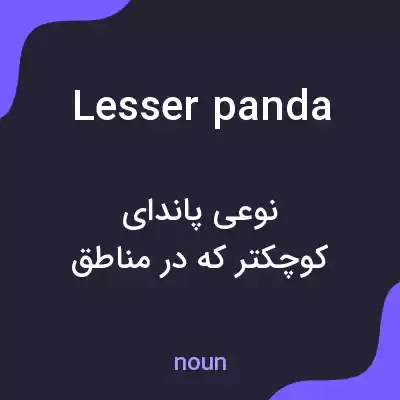 معنی lesser panda به فارسی معنی lesser panda به فارسی