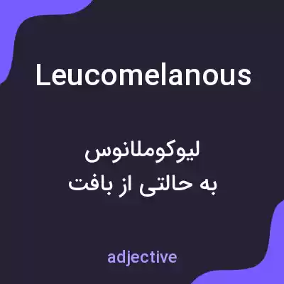 معنی leucomelanous به فارسی معنی leucomelanous به فارسی