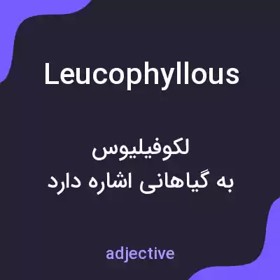 معنی leucophyllous به فارسی معنی leucophyllous به فارسی