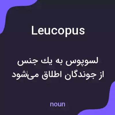 معنی leucopus به فارسی معنی leucopus به فارسی