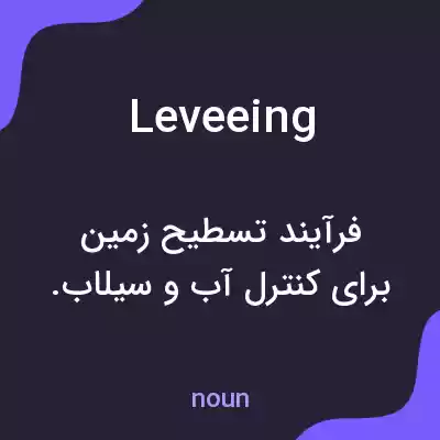 معنی leveeing به فارسی معنی leveeing به فارسی