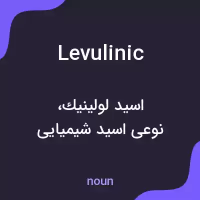 معنی levulinic به فارسی معنی levulinic به فارسی