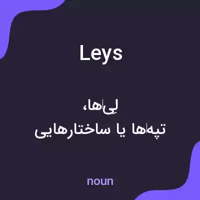 معنی leys به فارسی معنی leys به فارسی