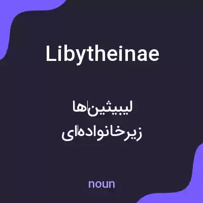 معنی libytheinae به فارسی معنی libytheinae به فارسی