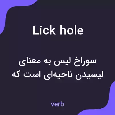معنی lick hole به فارسی معنی lick hole به فارسی