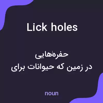 معنی lick holes به فارسی معنی lick holes به فارسی