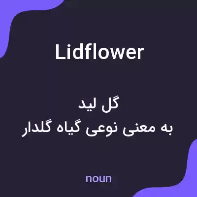 معنی lidflower به فارسی معنی lidflower به فارسی