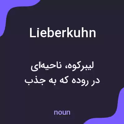 معنی lieberkuhn به فارسی معنی lieberkuhn به فارسی