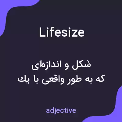 معنی lifesize به فارسی معنی lifesize به فارسی
