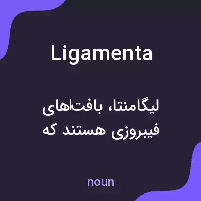معنی ligamenta به فارسی معنی ligamenta به فارسی