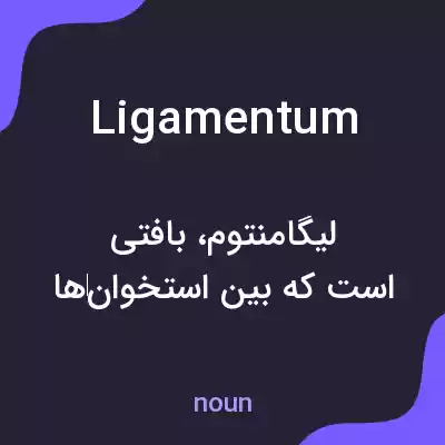 معنی ligamentum به فارسی معنی ligamentum به فارسی