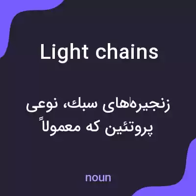 معنی light chains به فارسی معنی light chains به فارسی