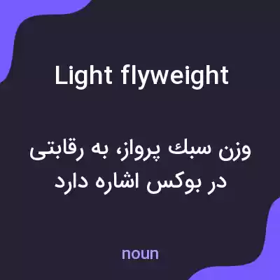 معنی light flyweight به فارسی معنی light flyweight به فارسی