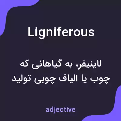 معنی ligniferous به فارسی معنی ligniferous به فارسی