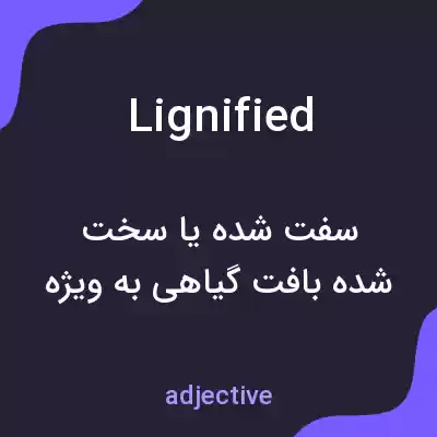معنی lignified به فارسی معنی lignified به فارسی