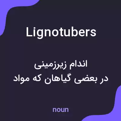 معنی lignotubers به فارسی معنی lignotubers به فارسی