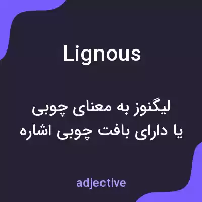 معنی lignous به فارسی معنی lignous به فارسی