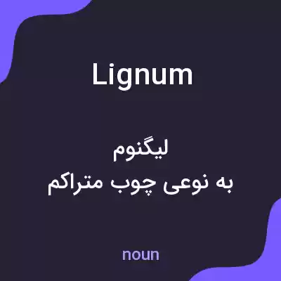 معنی lignum به فارسی معنی lignum به فارسی