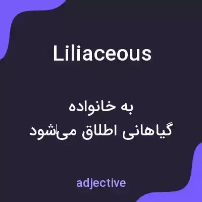 معنی liliaceous به فارسی معنی liliaceous به فارسی