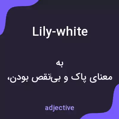 معنی lily-white به فارسی