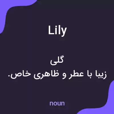 معنی lily به فارسی