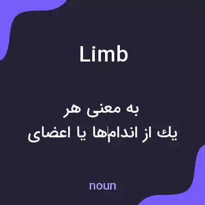 معنی limb به فارسی