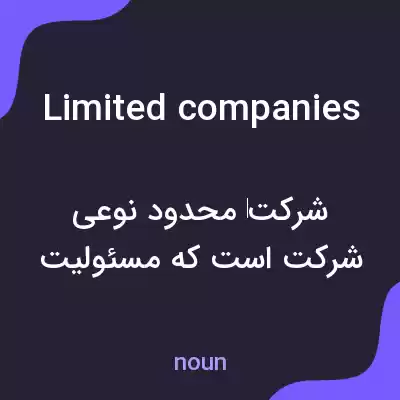 معنی limited companies به فارسی معنی limited companies به فارسی