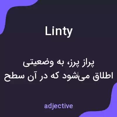 معنی linty به فارسی معنی linty به فارسی