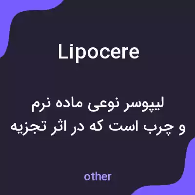معنی lipocere به فارسی معنی lipocere به فارسی