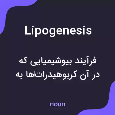 معنی lipogenesis به فارسی