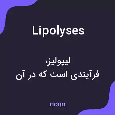 معنی lipolyses به فارسی معنی lipolyses به فارسی