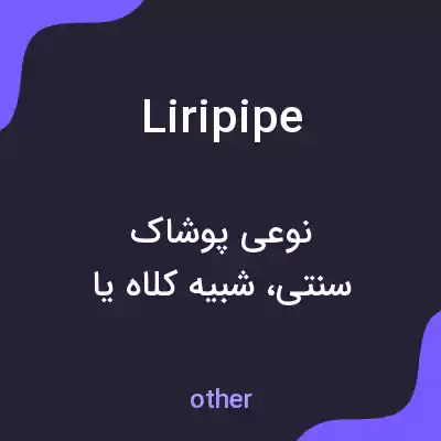 معنی liripipe به فارسی