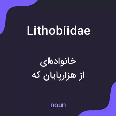 معنی lithobiidae به فارسی معنی lithobiidae به فارسی