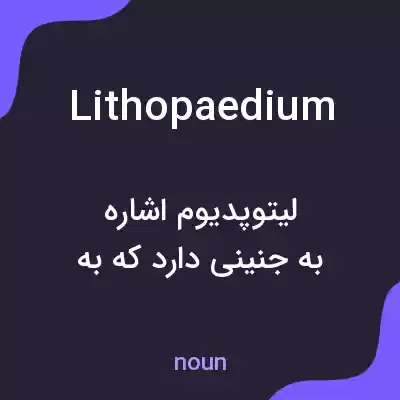 معنی lithopaedium به فارسی معنی lithopaedium به فارسی