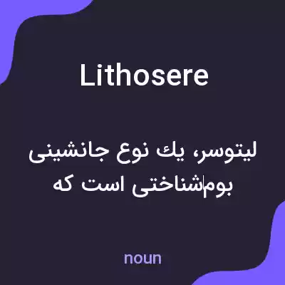 معنی lithosere به فارسی معنی lithosere به فارسی