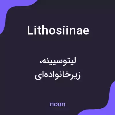 معنی lithosiinae به فارسی معنی lithosiinae به فارسی