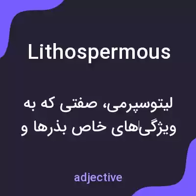 معنی lithospermous به فارسی معنی lithospermous به فارسی