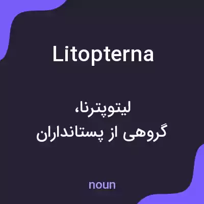 معنی litopterna به فارسی معنی litopterna به فارسی