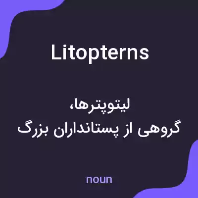 معنی litopterns به فارسی معنی litopterns به فارسی