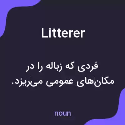معنی litterer به فارسی معنی litterer به فارسی