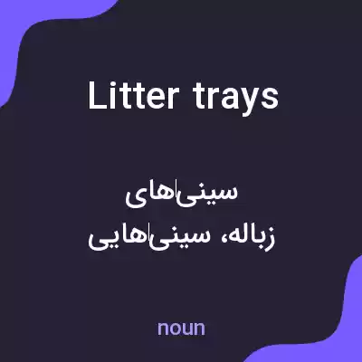 معنی litter trays به فارسی معنی litter trays به فارسی