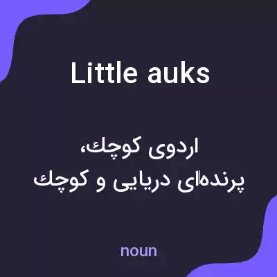 معنی little auks به فارسی معنی little auks به فارسی