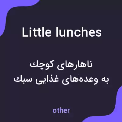 معنی little lunches به فارسی معنی little lunches به فارسی