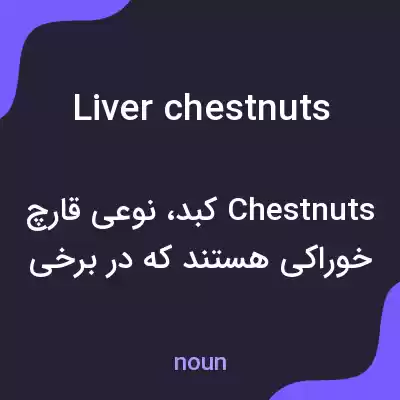 معنی liver chestnuts به فارسی معنی liver chestnuts به فارسی