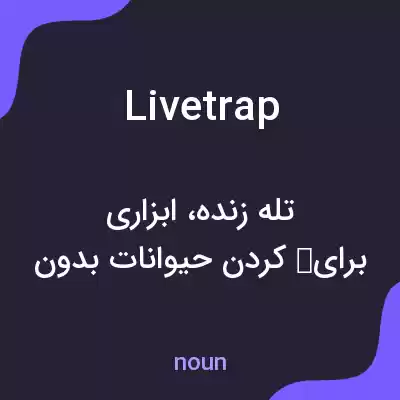 معنی livetrap به فارسی معنی livetrap به فارسی